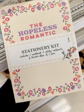 Target Stationary Kit THE HELPLESS ROMANIC NEW Pads Clips Notepad CUTE!